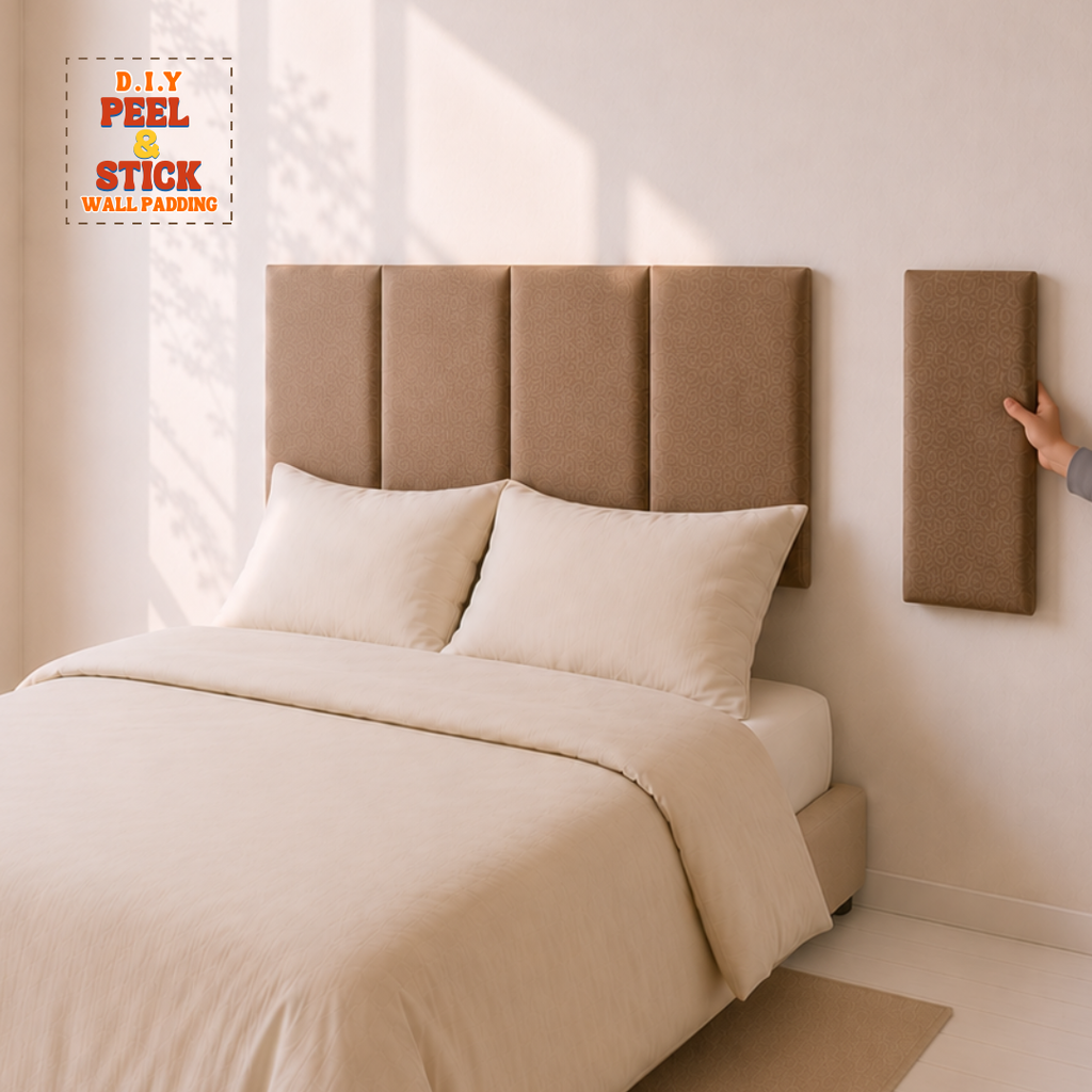 Peel & Stick DIY Wall Padding - Brown