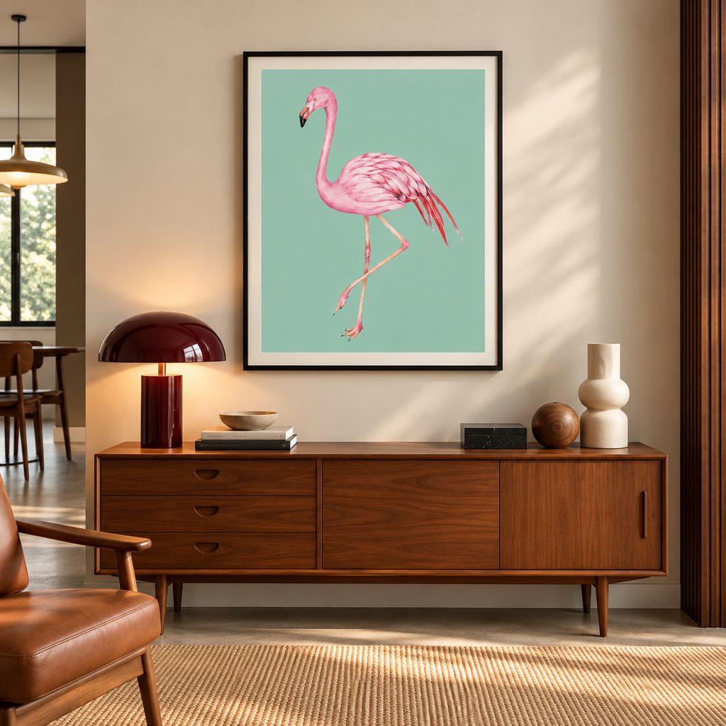 Framed Art - Pink Flamingo 1.0
