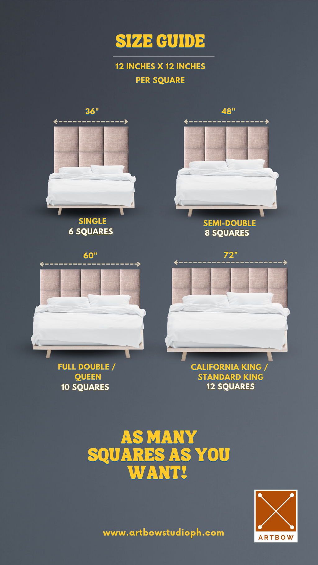 Peel & Stick DIY Wall Padding (Square)